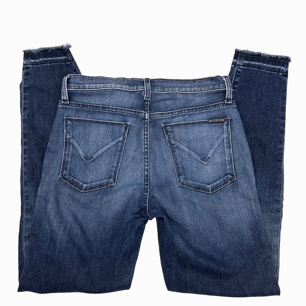 HUDSON FRINGE BOTTOM SKINNY BLUE DENIM JEANS - 27 (4)